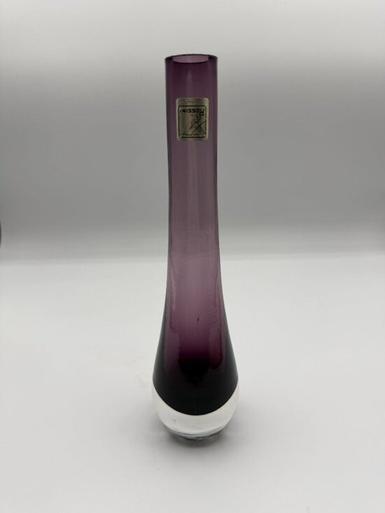 Rossini Other - Vintage Rossini Hand-Blown Purple Amethyst Gradient Glass Vase MCM 8.25 inches